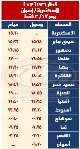 قطار الاسكندريه - أسوان